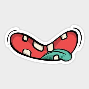 Green tongue Sticker